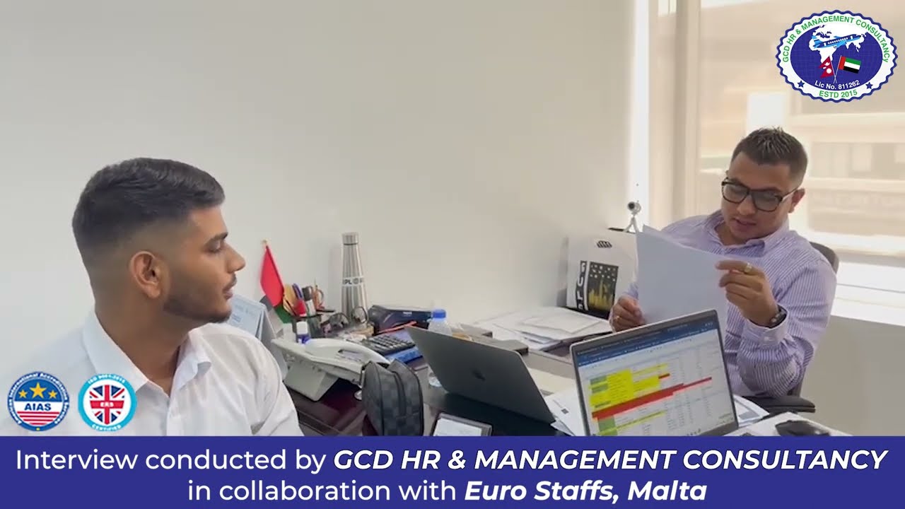 Successfully conducted interview for Malta in collaboration with Euro Staff, Malta