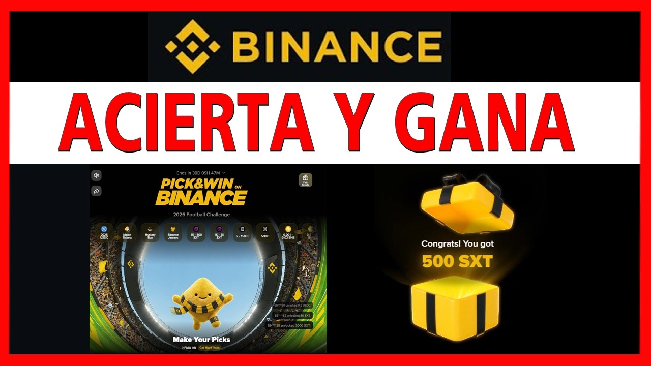 Acierta y Gana con Binance 🔶 Football Challenge 2026 ⚽ Pick & Win