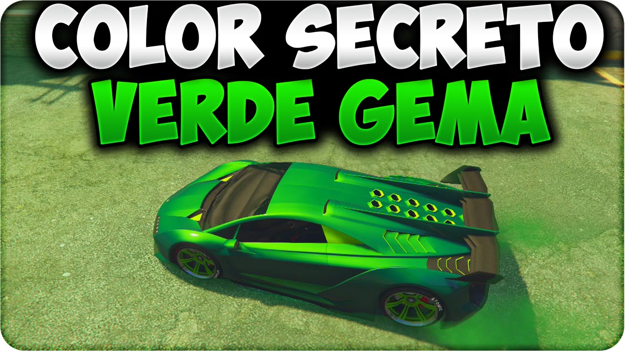 GTA 5 ONLINE 1.20 - COLOR SECRETO VERDE GEMA - COLORES OCULTOS - GTA V ONLINE 1.20/1.22