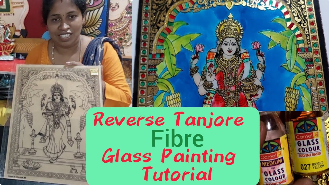 Reverse Tanjore glass Painting on Fibre Glass- Full Tutorial