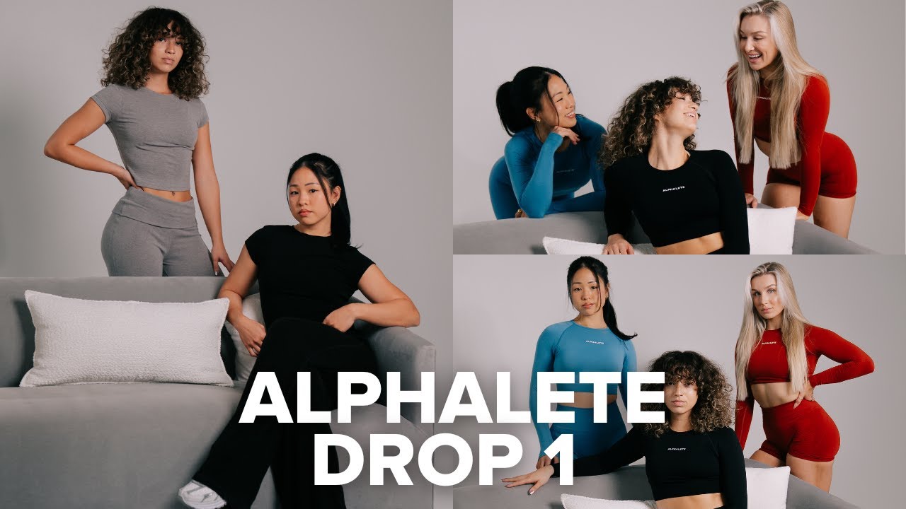 alphalete drop 1 try on & honest review | hot takes, revive is back, cozy sets |  discount code