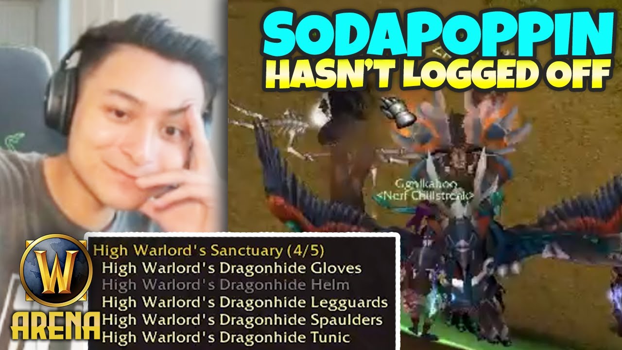 Sodapoppin не выходил из сети и не принимал душ с момента выхода TBC. Гарантирую.