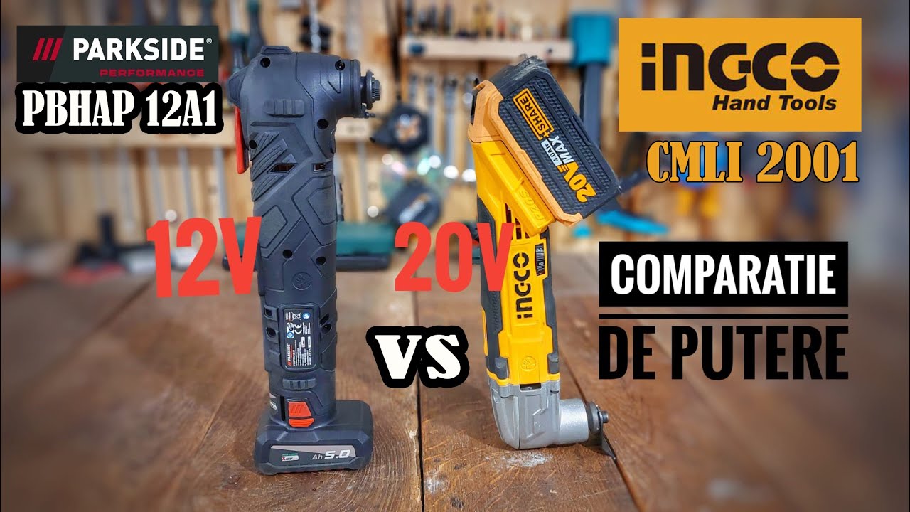 Multitool 12V Parkside Performance PPMFWA 12 A1 vs Ingco CMLI2001 - Test tăiere lemn & PVC 🪵📏