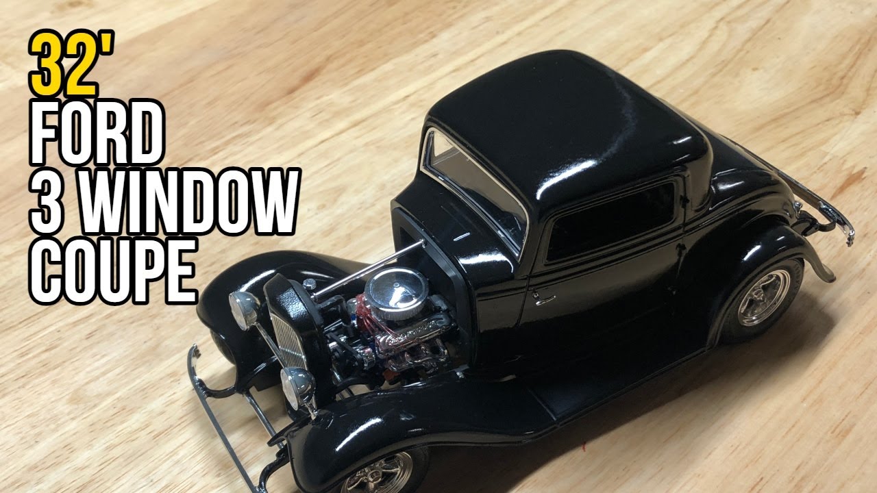 1/25 Scale Model 1932 Ford 3 window Coupe Hot Rod Full Build