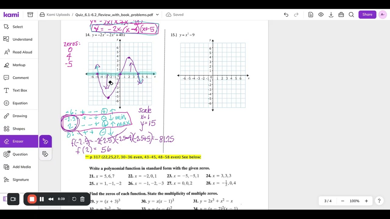 Quiz 6.1-6.2 Review GRAPHS