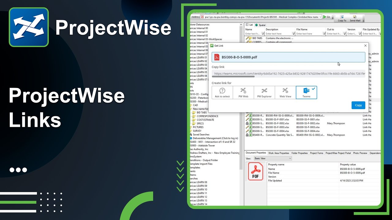 Lesson 5: ProjectWise Links