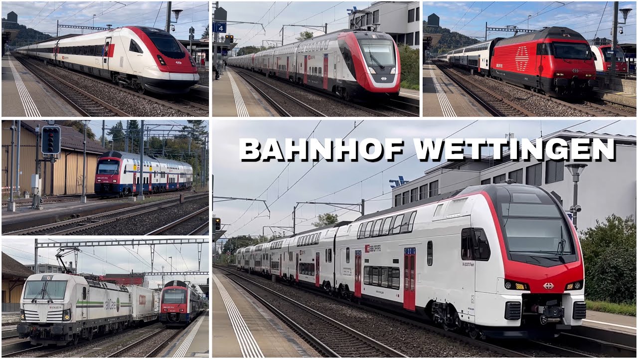 Züge beim Bahnhof Wettingen | Trains at Wettingen station (2024)