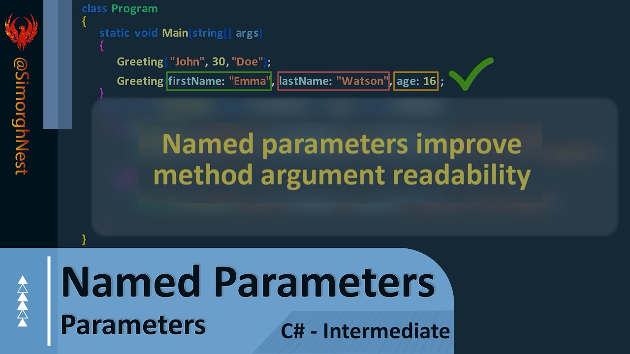 C# Tutorial - Intermediate - 028 - Named Parameters