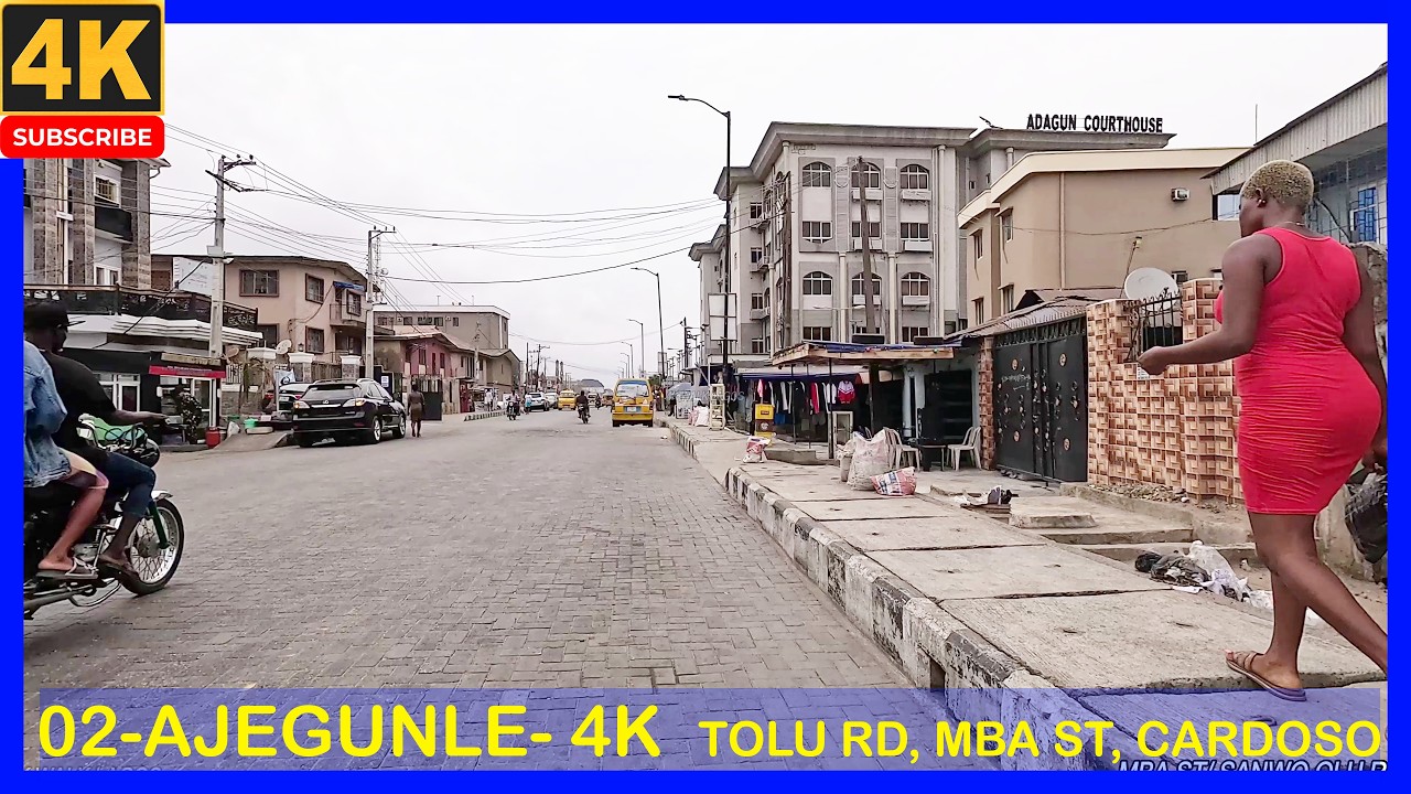 🇳🇬02-Ajegunle Walking Tour: Tolu Rd, Temidire, Mba , Cardoso Rd, Otto Wharf Rd, 4K | Lagos, Nigeria