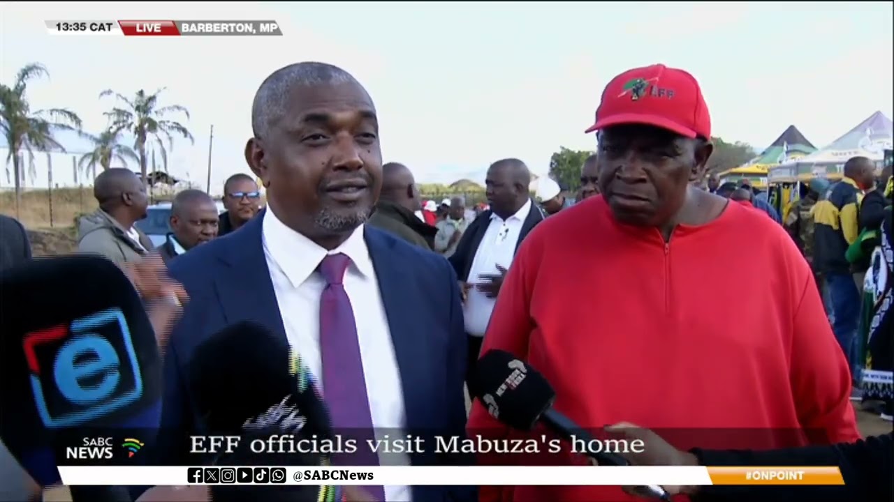David Mabuza | EFF deputy president Godrich Gardee addresses media outside Mabuza's home