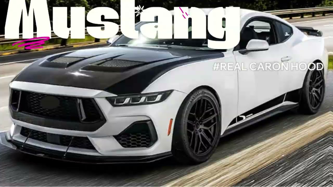 Real Carbon Fiber GTD Style Front Hood For Ford Mustang 2024-2026 SuperAutoUSA