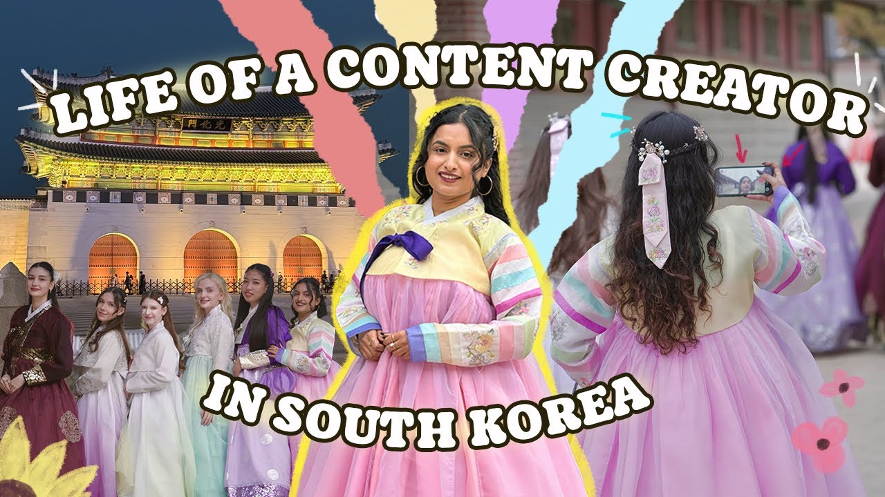 A Day in the Life of a Content Creator in South Korea |  Hanbok Shoot  + Vegan Korean Meal