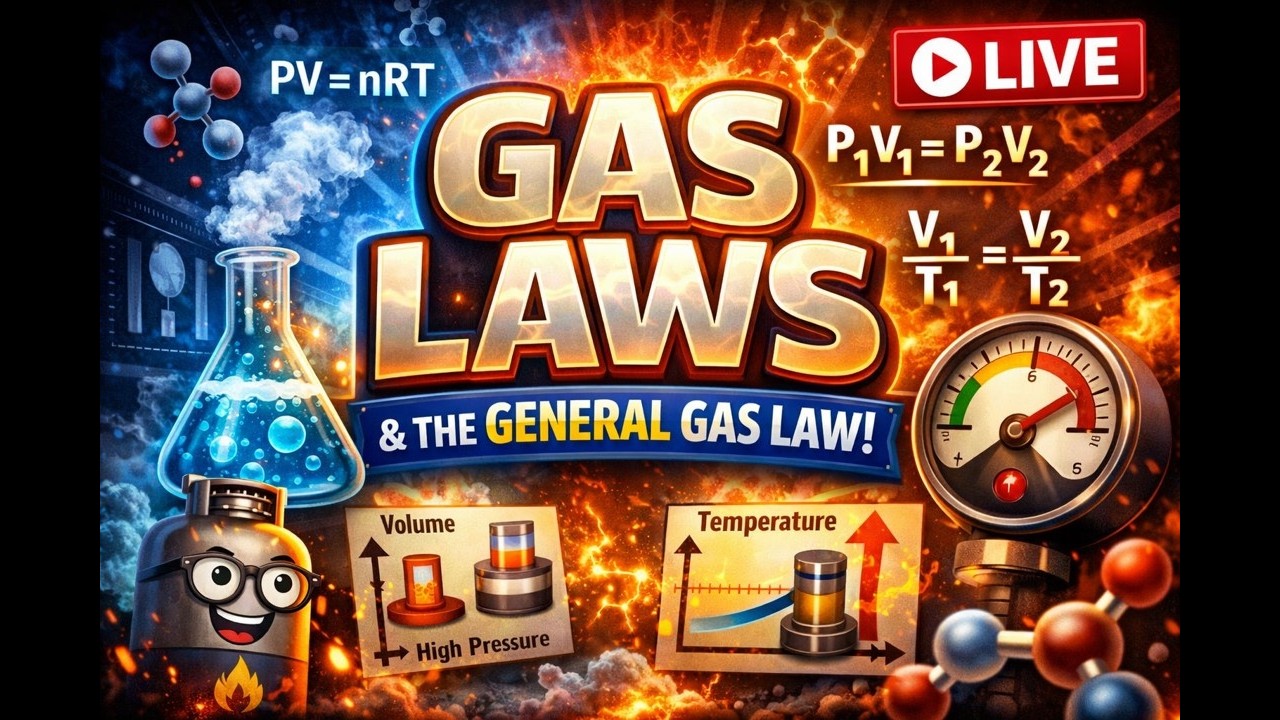 GAS LAWS FUNDAMENTALS LIVE #gaslaws #generalchemistry