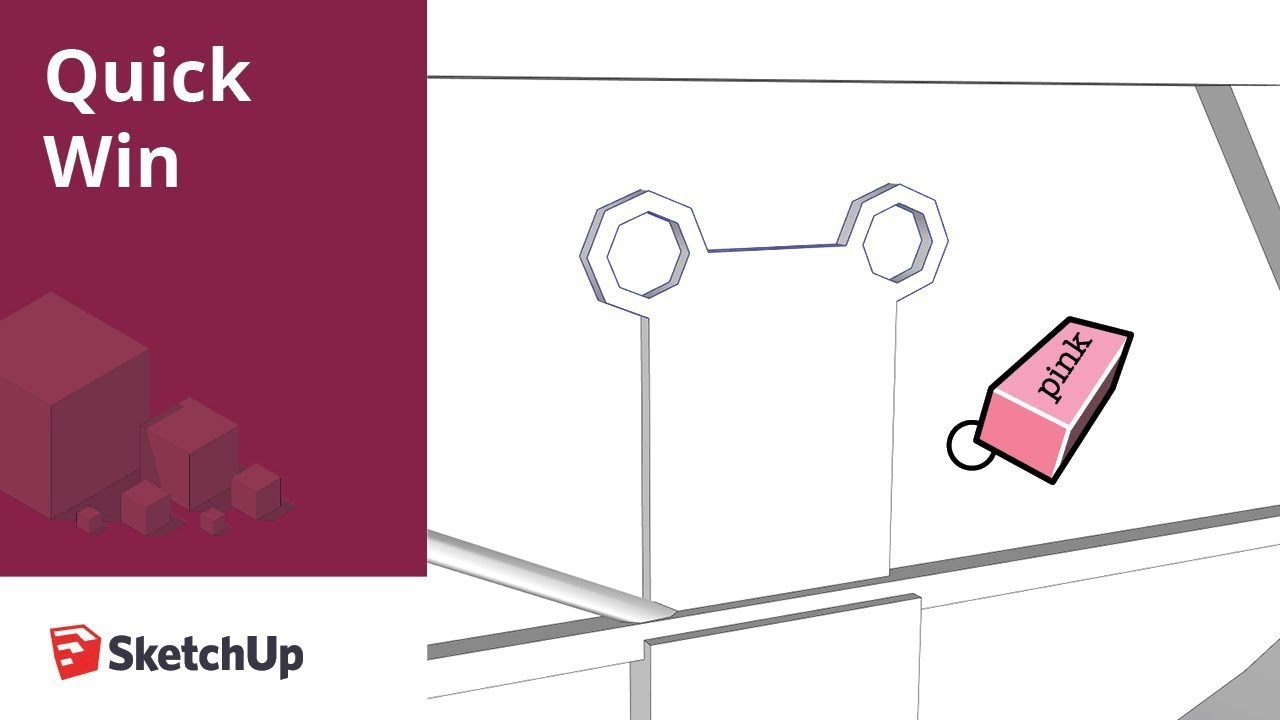 Modifying geometry with the erase tool in SketchUp - Quick Win