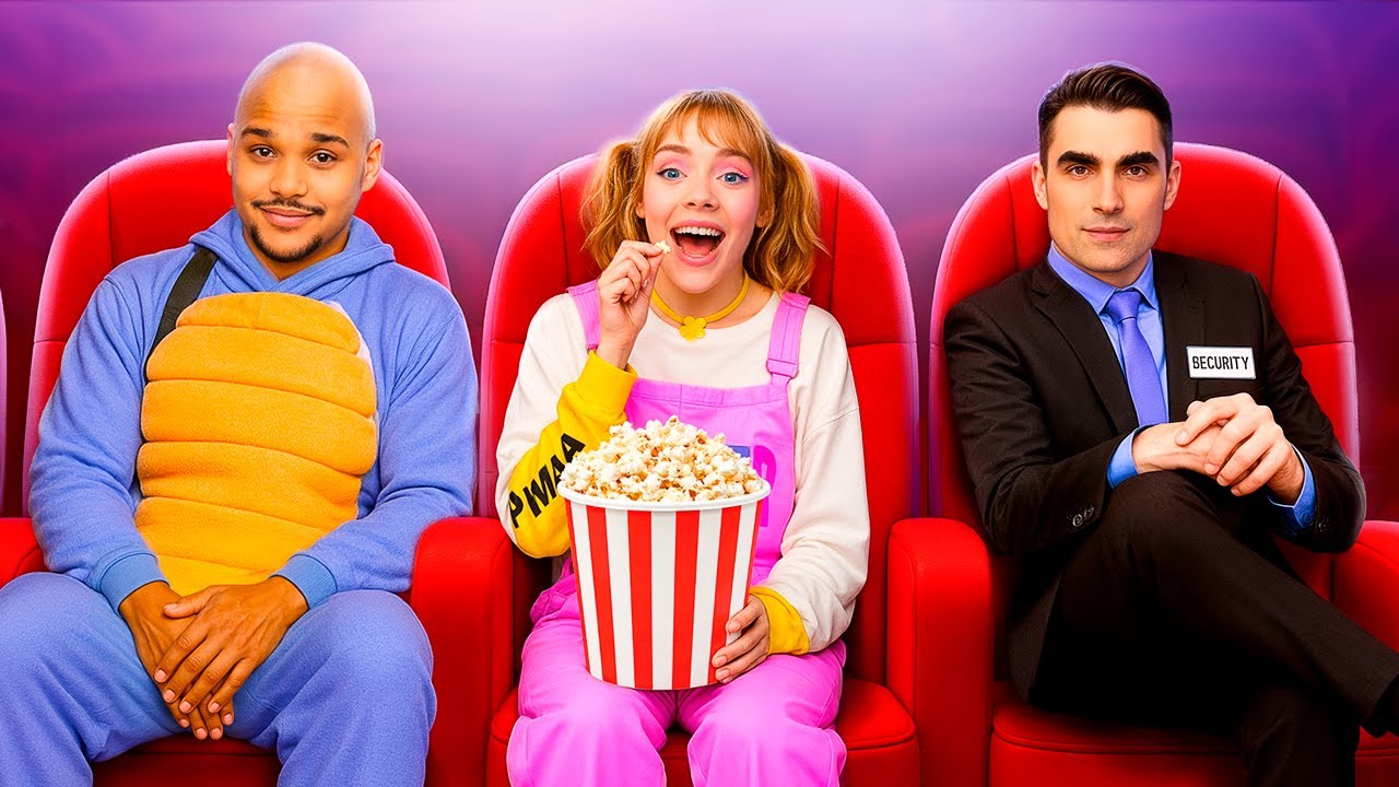 Superheroes vs Cinema Rules! Candy Hacks Challenge by WooHoo Meow!