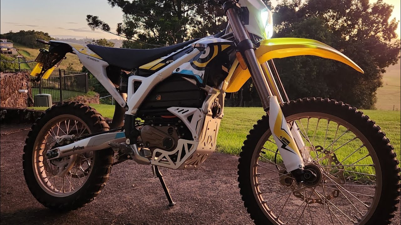 Sur Ron Storm Bee mystery box relocation and skid plate installed.
