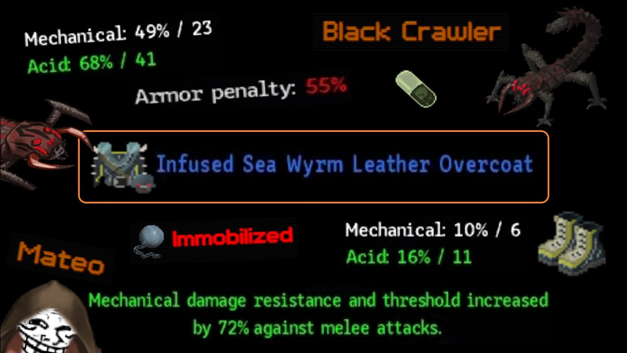 Sea Wyrm Armour Field Test vs Black Crawler Lair & Efreitor Mateo (Underrail)
