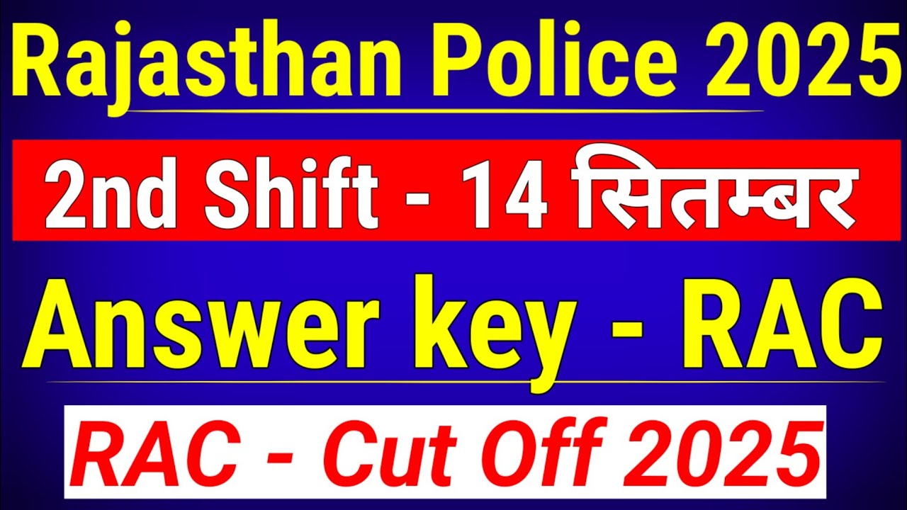 Rajasthan Police Constable Paper Solution 2025 | Shift 2 Answer Key & Explanation | Ashu Sir