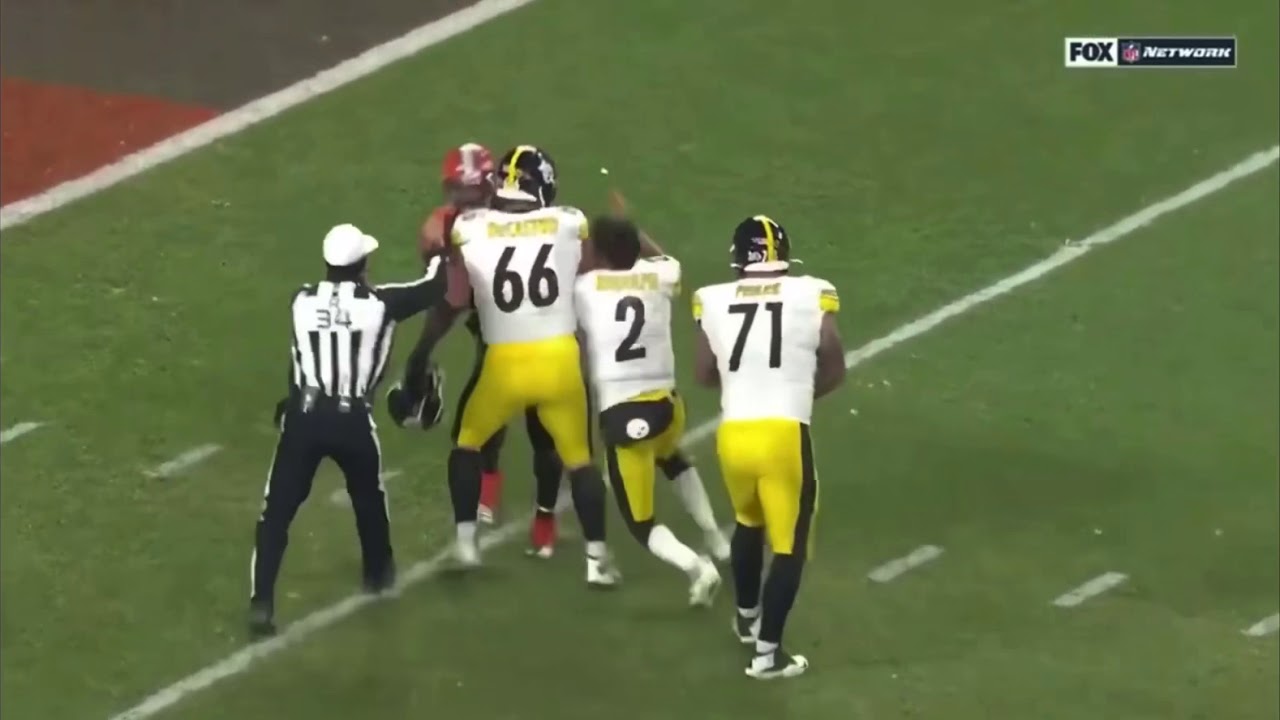 Cleveland Browns Vs Pittsburg Steelers *FULL FIGHT* Myles Garrett vs Mason Rudolph