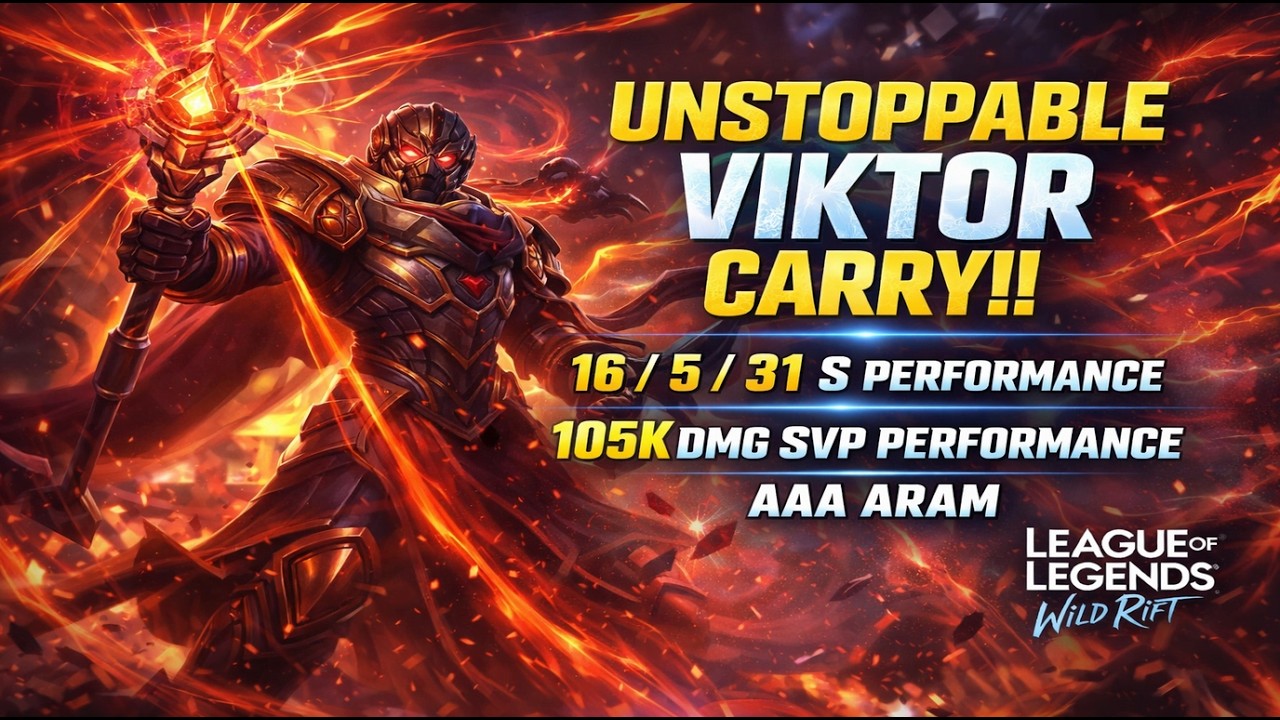 😎Viktor Tek Atıyor! 105K Damage,16 Kill! | Viktor One-Shots Everywhere! #viktor #wildrift  #lol