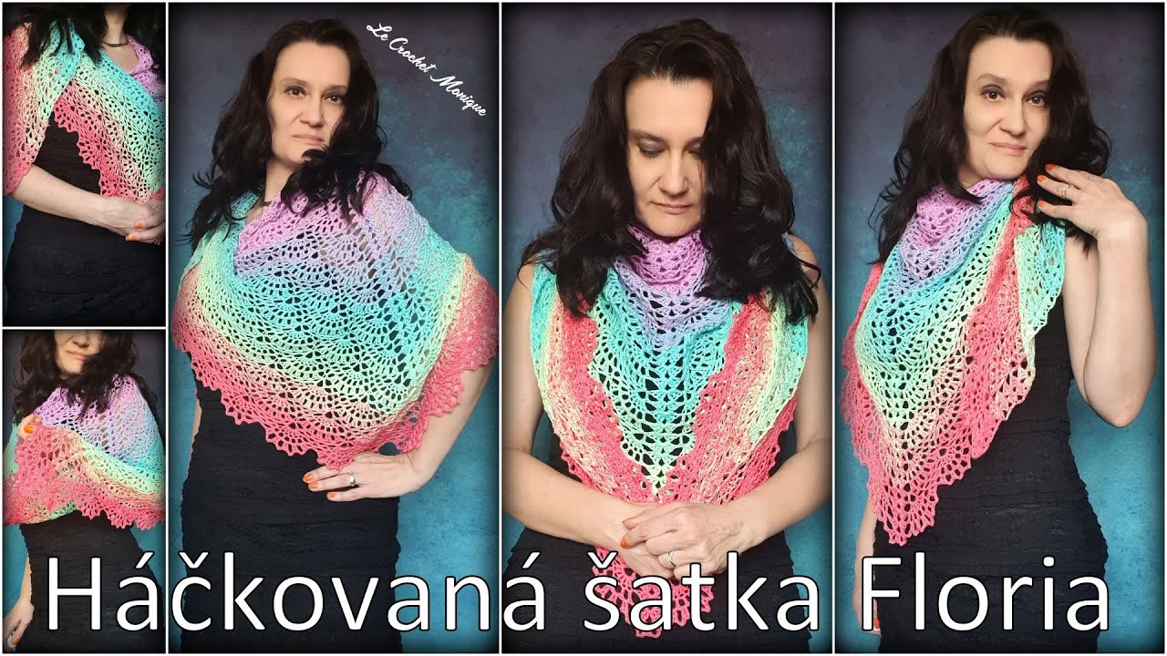 Háčkovaná šatka Floria/Crocheted Shawl Floria (english subtitles)