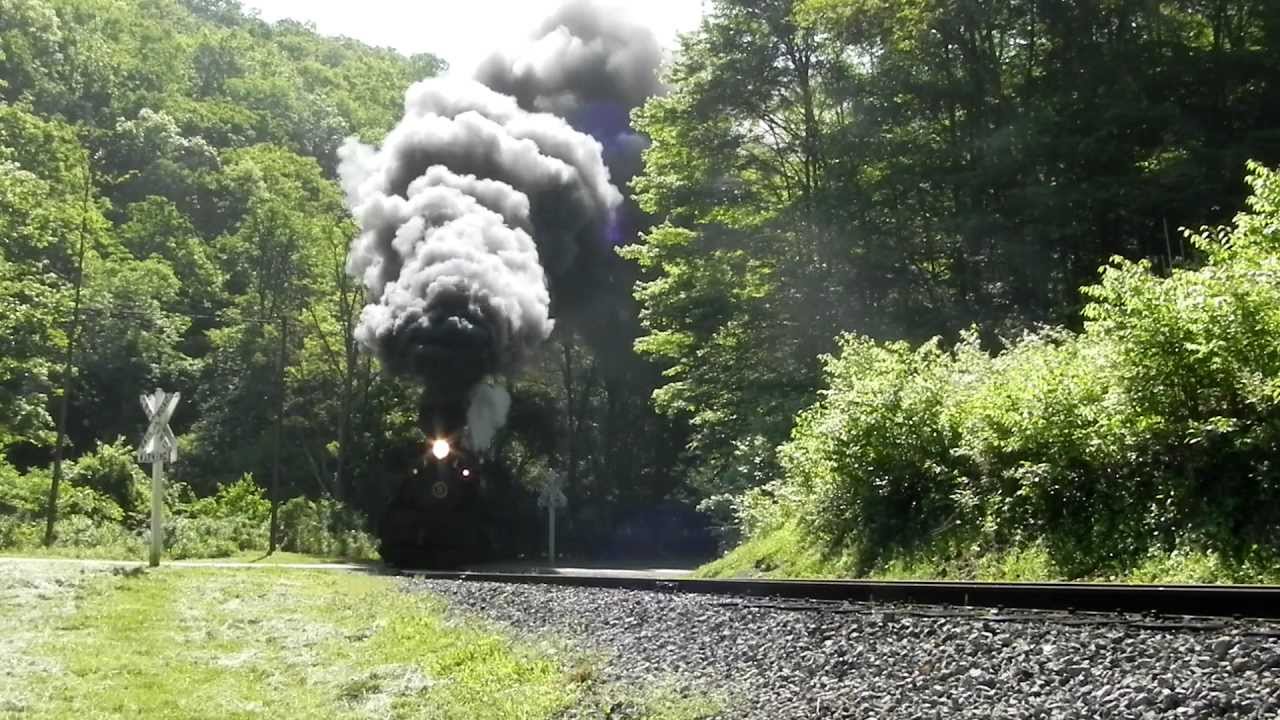 Shay 5 and WM 6 at Back Mountain Road   Cass Railfan 2012
