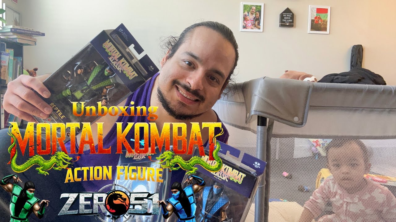Unboxing Classic Mortal Kombat Sub-Zero & Reptile Action Figures | Dad & Daughter Moment