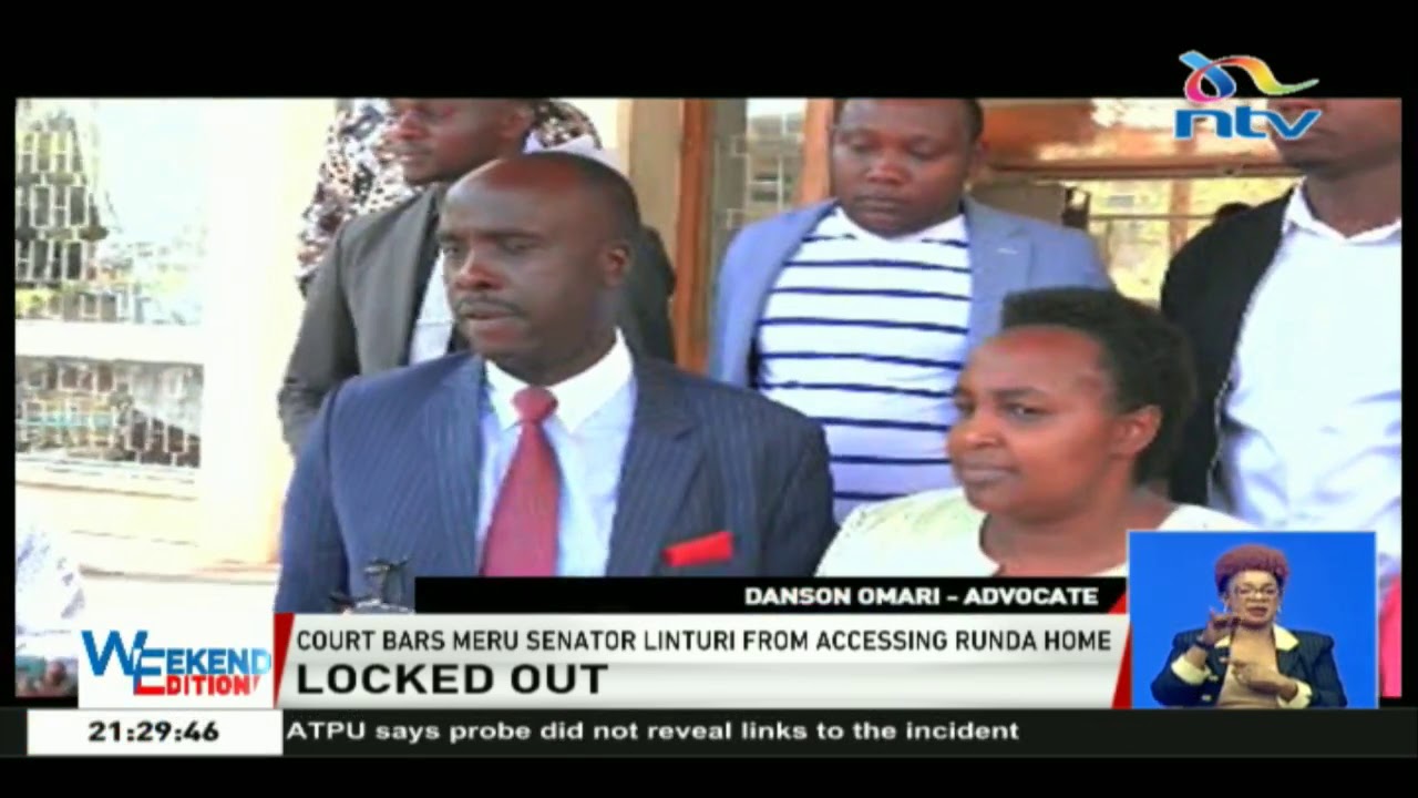 Court bars Meru senator Linturi from accessing Runda home