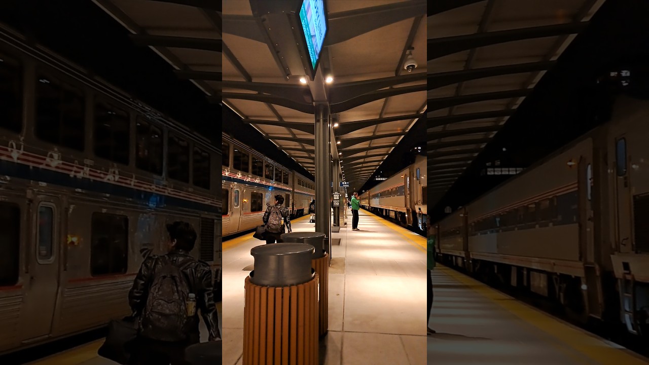 Both Amtrak Borealis and Empire Builder trains at St. Paul Union Depot!