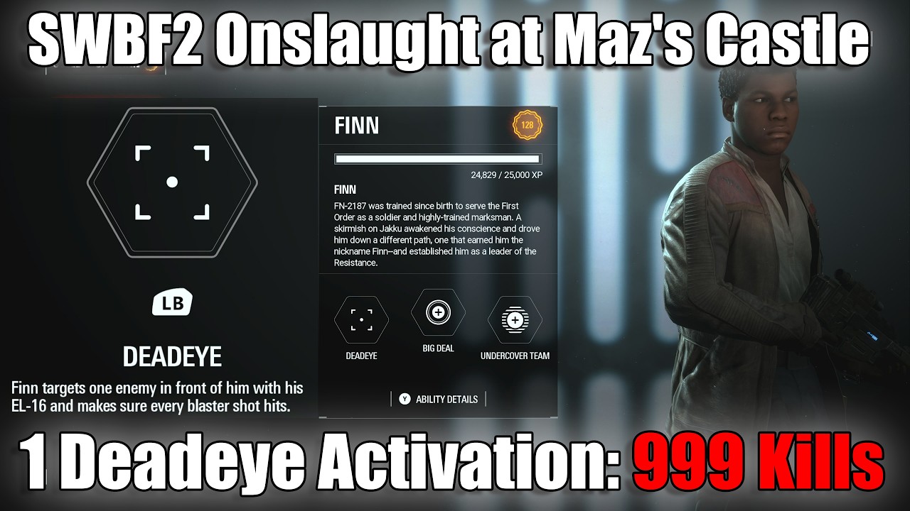 1 Deadeye Activation: 999 Kills. SWBF2 Onslaught at Maz's Castle