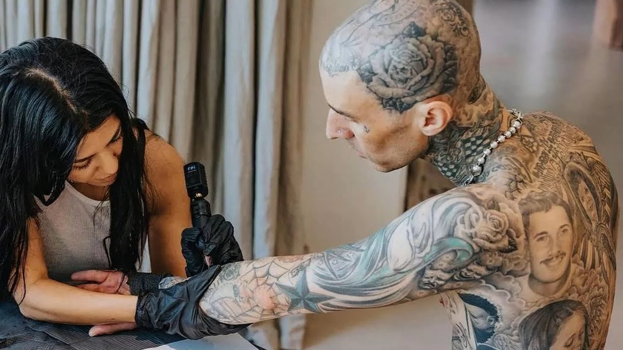 Travis Barker Gets a New ‘Family’ Tattoo on His Arm