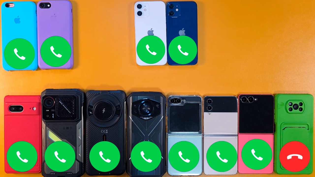 Угадайте, кто звонит? iPhone 12 Mini, Samsung Z Flip 7, 54 пикселя, 7 Ulephone Rugging, iPhone 7