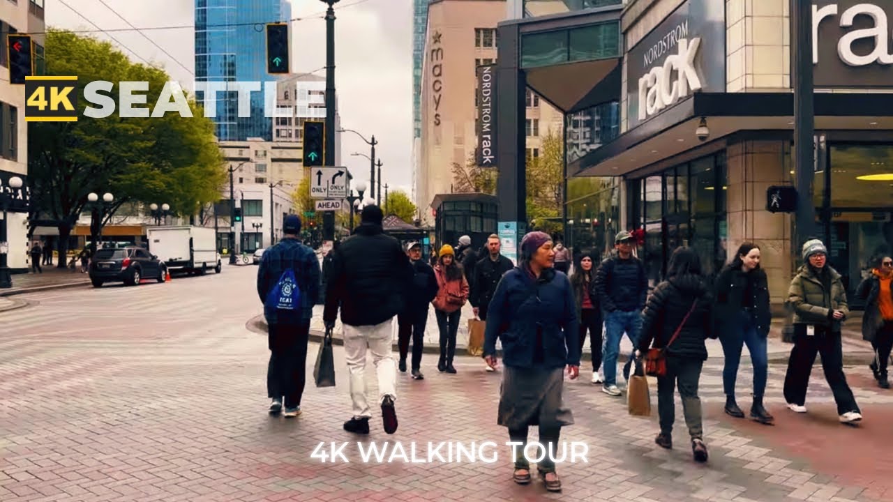 [4k] Discover SEATTLE : City Walk from 7th and Pine to the Market : DOWNTOWN Virtual Tour - USA
