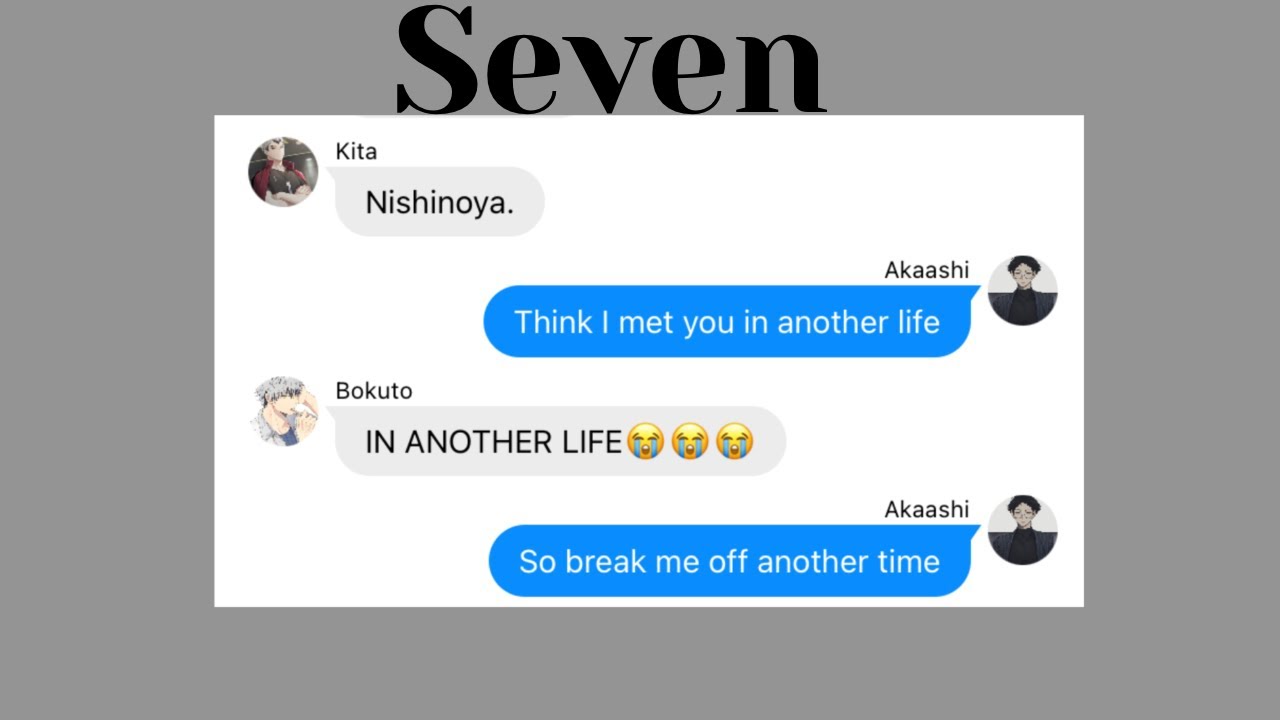 [Haikyuu Texts] Seven - Jungkook(정국) || AkaHina lyric prank ||
