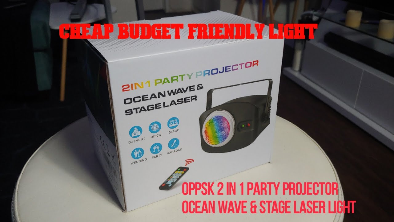 Budget Friendly Cheap Beginner DJ light Oppsk 2 in 1 Party Projector Ocean Wave & Stage Laser Review