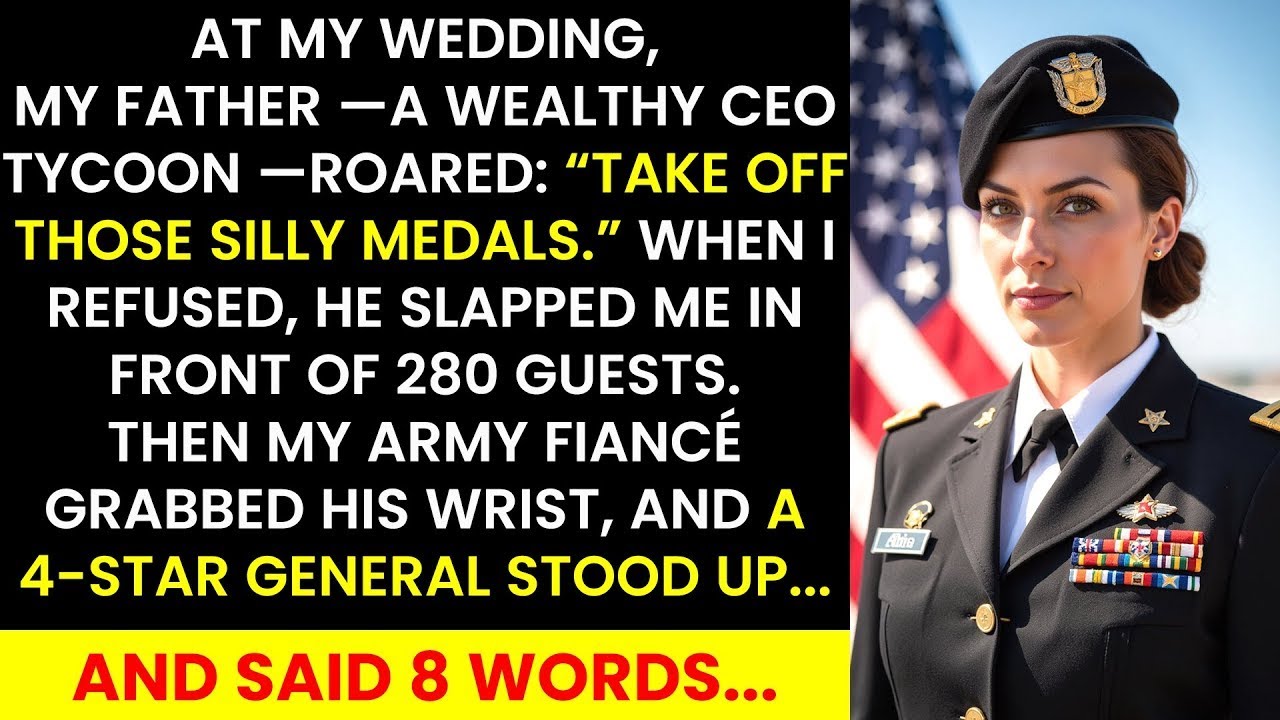 My Rich CEO Father Mocked Me Before 280 Guests, Until My Army Fiancé and a 4 Star General Stood Up