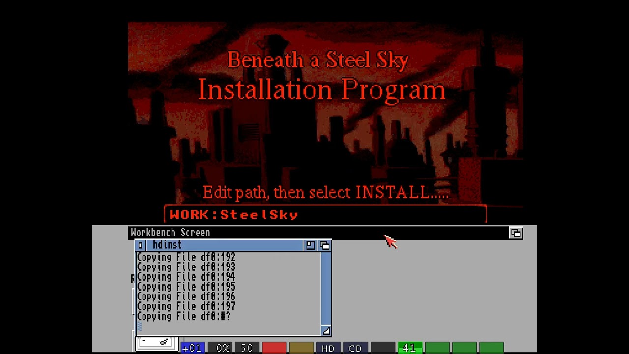 Beneath a Steel Sky - Amiga 600 HD Installation longplay.