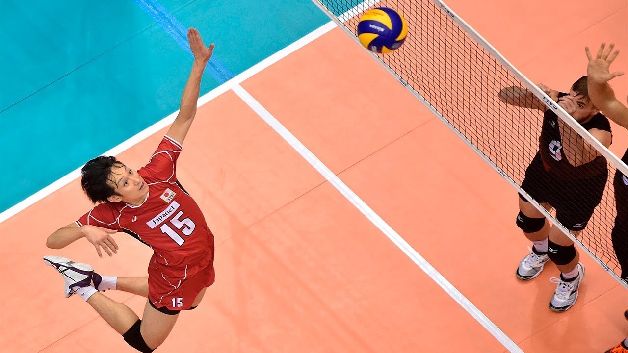 !!!! Masahiro Yanagida 1991 !!!! chỉ cao 1m86 bật đ&aacute;nh 335cm best volleyball Japan