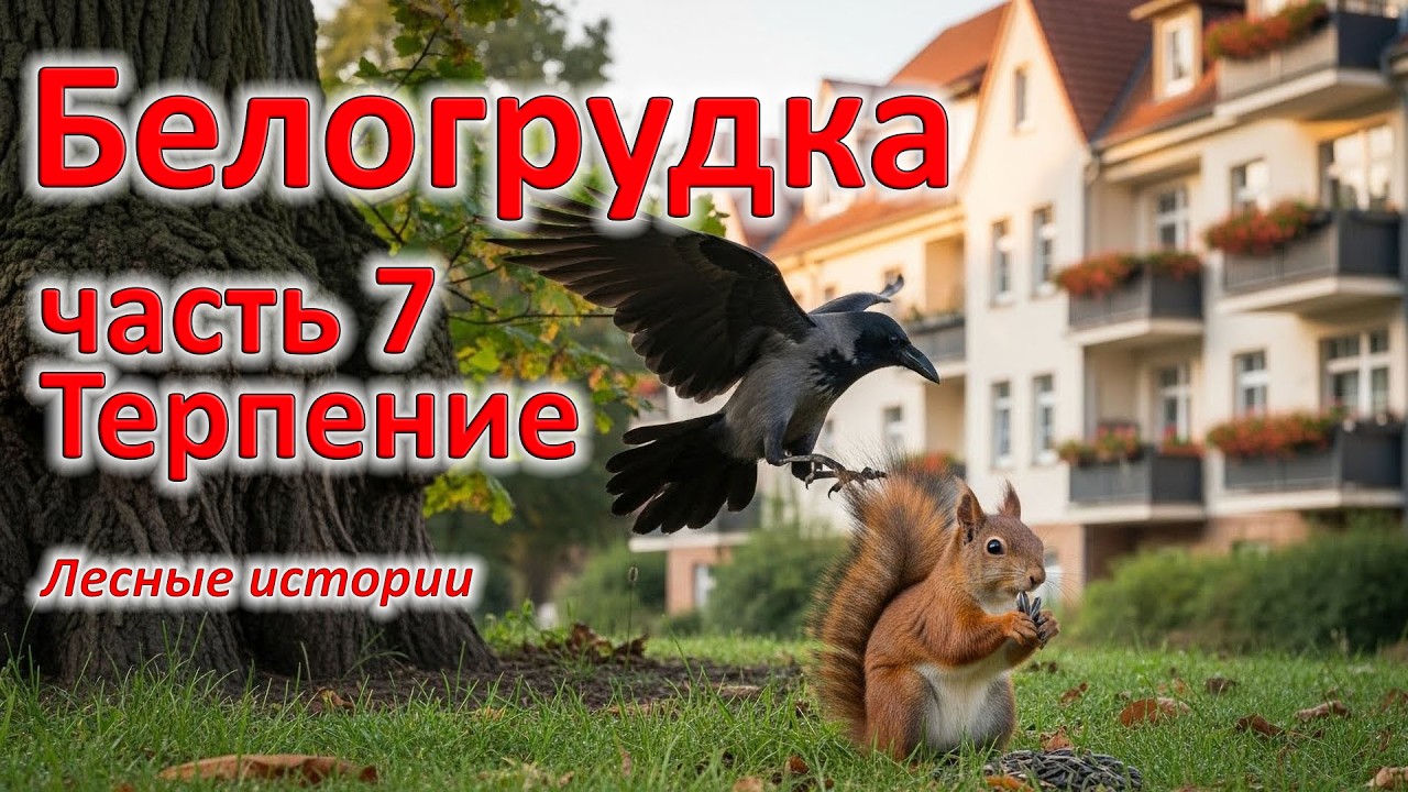 Белочка Белогрудка, часть 7. | White-Breasted Squirrel. Part 7. English subtitles.