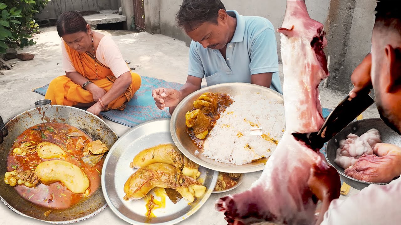 Mutton Chusta Recipe | गाउँमा बनाइयो स्वादिलो मटन चुस्ता | How To Make Mutton Chusta | GaunKoChulo