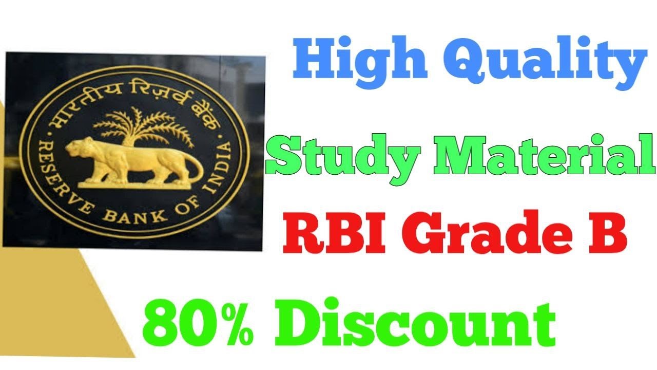 Rbi Grade B High quality study material at 80% discounted rate, RBI Grade B Study material