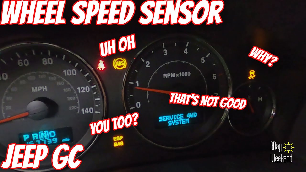 Fixing a Jeep ABS / Traction Control / ESP BAS Light - Time for a Wheel Speed Sensor - Fault C100A