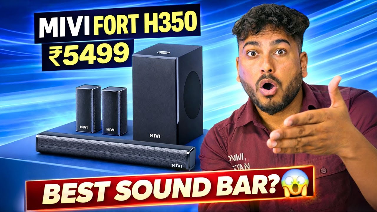 Mivi Fort H350 5.1 Soundbar 🔥 ₹5499 Me Cinema Sound! Full Unboxing & Test Hindi