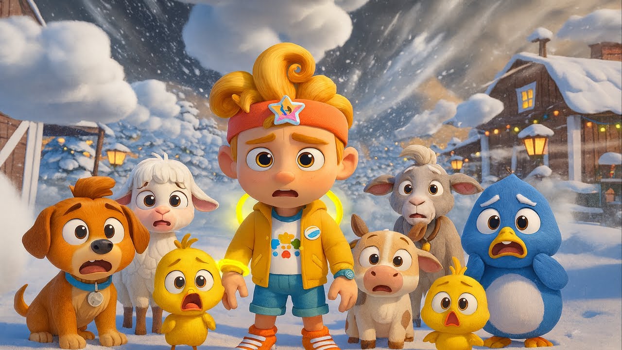 Snowstorm Surprise Night! 🌨️ Maxi & Boltie Save the Farm ❄️ Funny Kids Animation