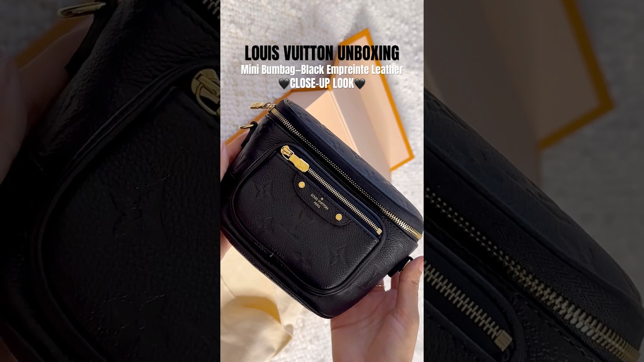 LOUIS VUITTON UNBOXING | Mini Bumbag Black Empreinte Leather #louisvuitton #lvunboxing