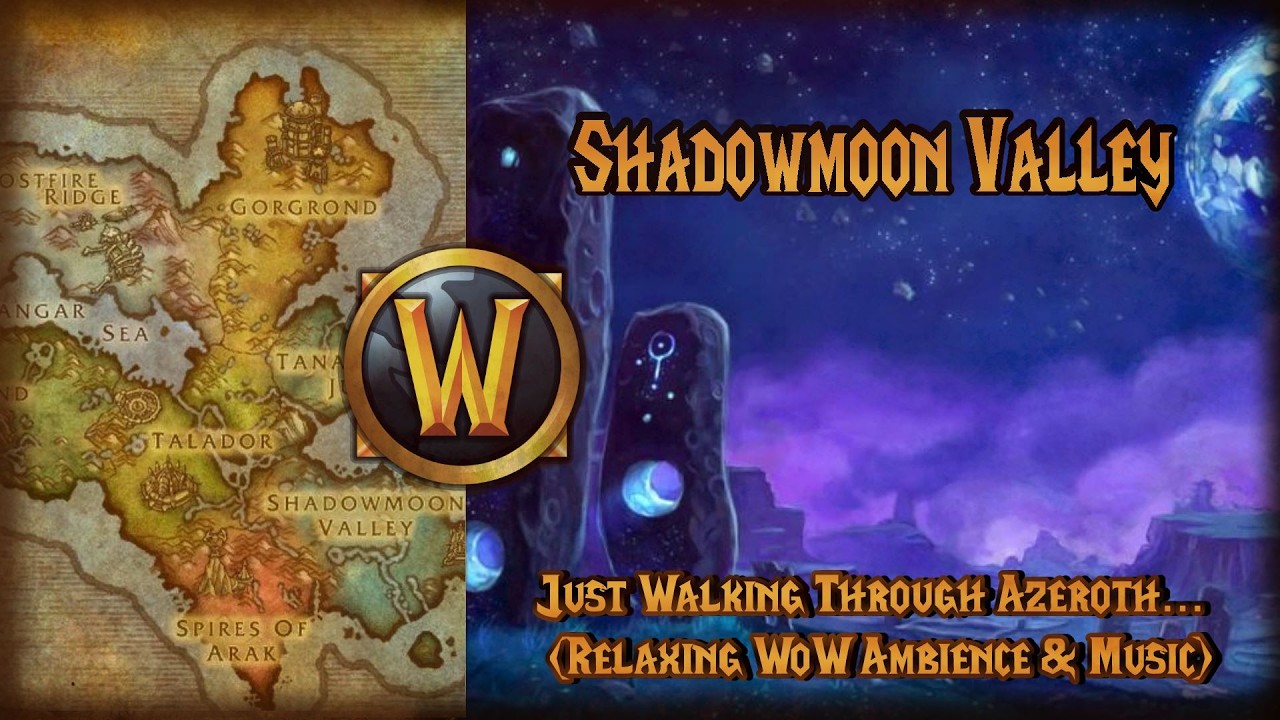 1 Hour Relaxing Walk in Shadowmoon Valley - Music & Ambience WoW