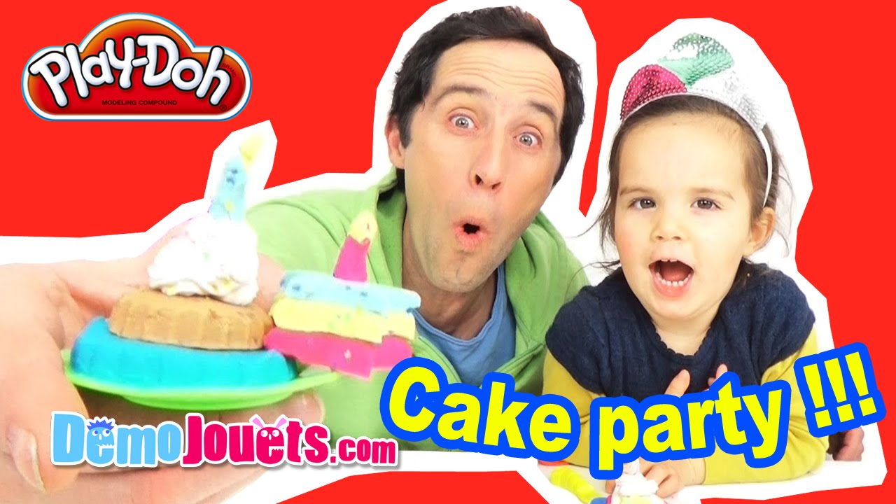 Play-Doh Cake Party ! P&acirc;te &agrave; modeler avec papa D&eacute;mo Jouets
