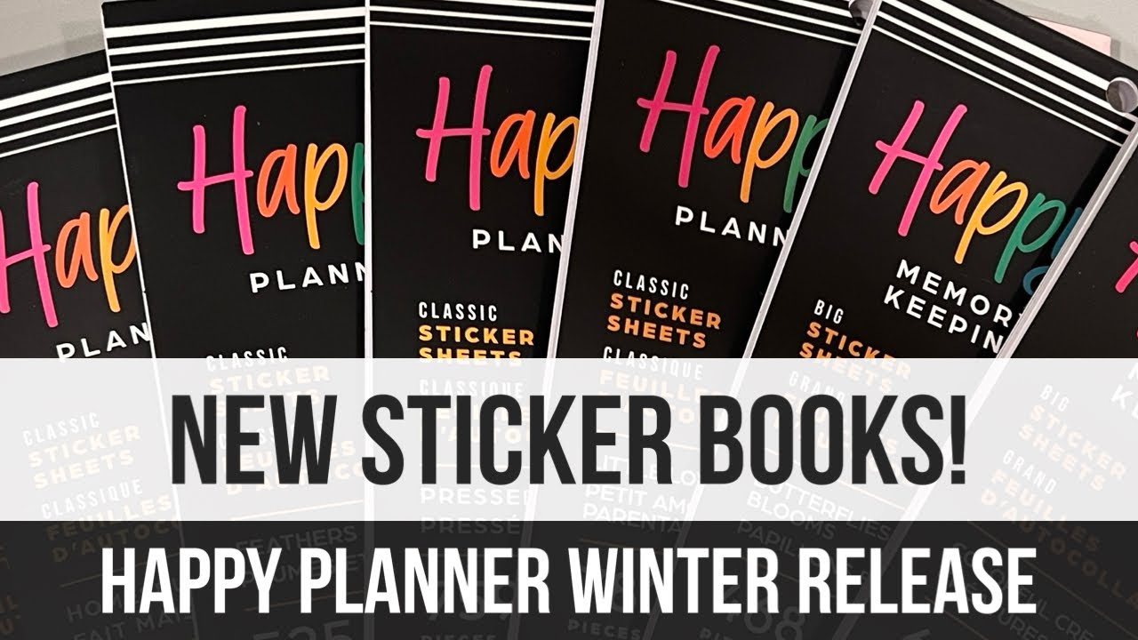 New Sticker Books! Happy Planner Winter 2023 Release - Flip Through of 7 New Books - Sticker Haul