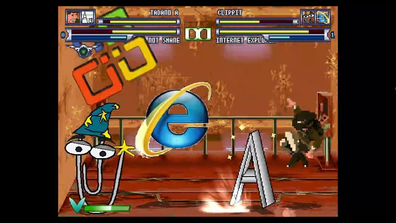 MUGEN: Not Shane & Tadano A Vs. Clippit & Internet Explorer