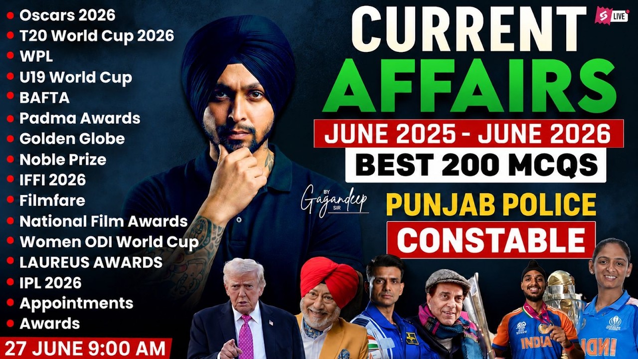 Last 12 Months Current Affairs 2026 | June 2025 To June 2026 Current Affairs | Current Affairs 2026